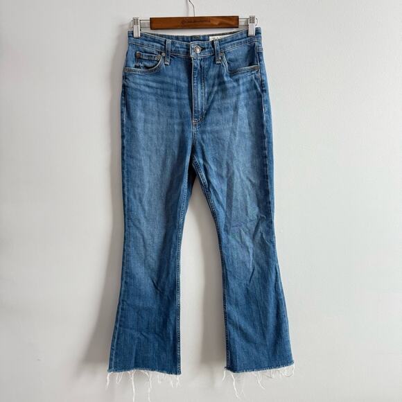 Rag & Bone | Women's Casey High-Rise Ankle Flare Jeans Blue Cindy Wash Denim 26 - Picture 3 of 11